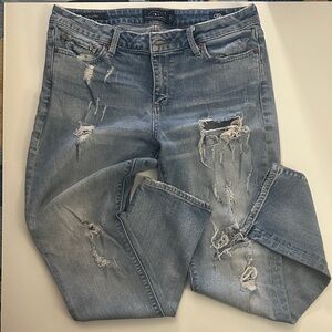 Lucky Brand Women's Distressed Boyfriend Jeans - Light Blue Wash